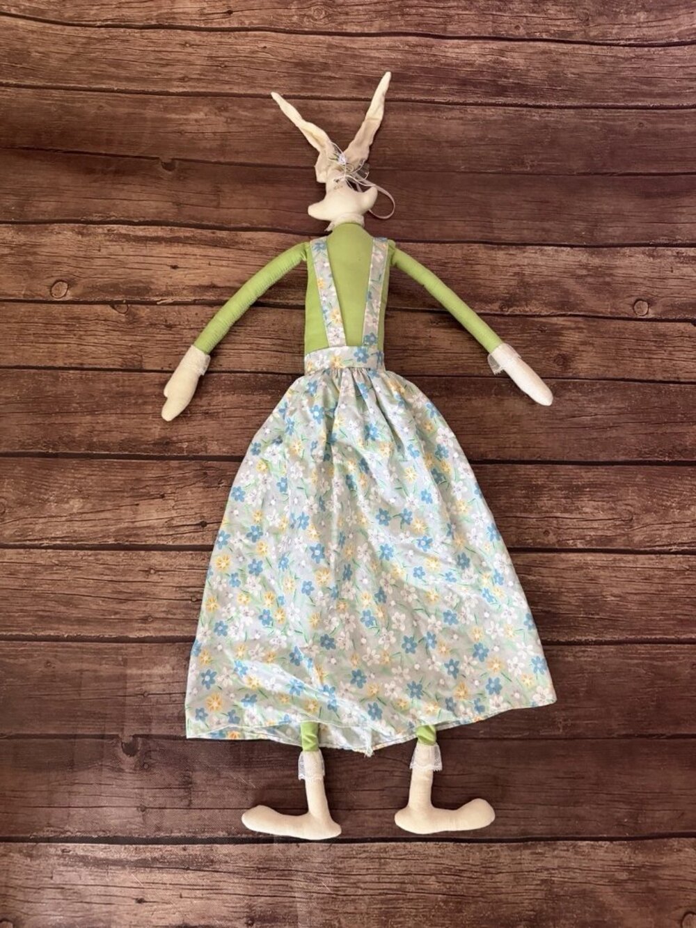 Handmade Tilda Style Ragdoll Tall Easter Bunny Rabbit Doll Decor Spring